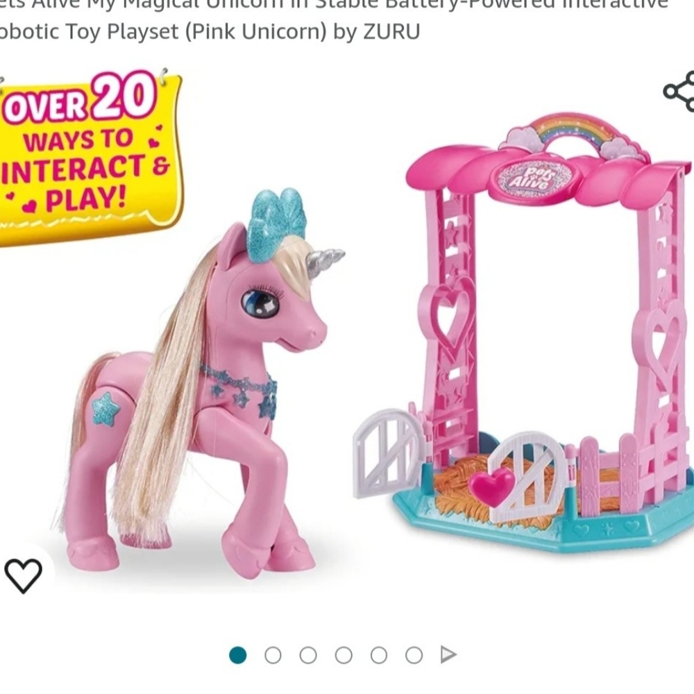 Pets Alive My Magical Unicorn in Stable Battery-Powered Interactive Robotic Toy